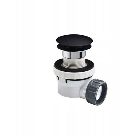 Sifón Wirquin Nano quick clac negro mate compacto