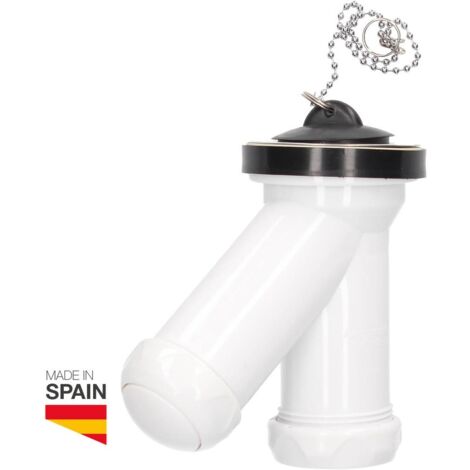 Sifón Y compacto con válvula para lavaboo y bidet