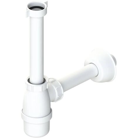 Sifone a bottiglia idro-bric diametro 1-1/4 pollici x32mm bianco - sacsif0196bi
