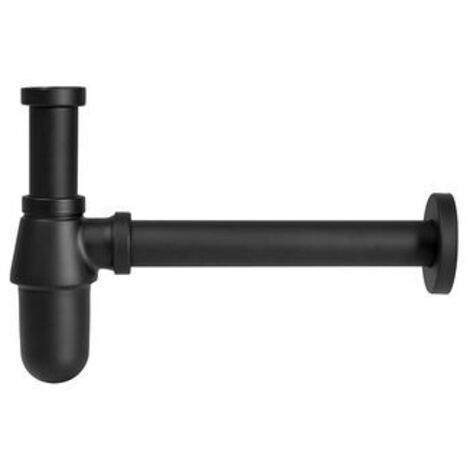 SIFONE A BOTTIGLIA IN OTTONE PER LAVABO- 11/4 Nero opaco- GHIDI- pezzi 1