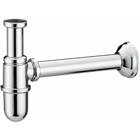 Sifone a bottiglia lungo 240 mm colore ottone spazzolato con attacco Ø1 Piana 08900700OT  1 1/4 - Ottone