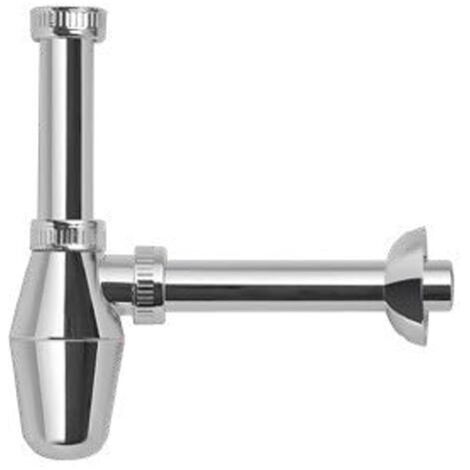 SIFONE A BOTTIGLIA PER LAVABO 1'1/4 X 32MM POLIPROPILENE METALIZZ."""CR"""