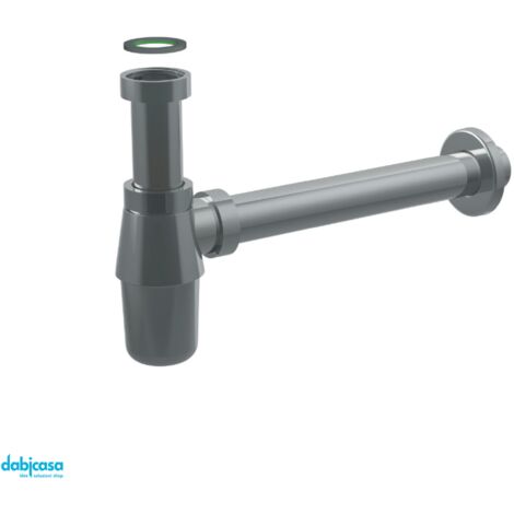 Sifone a bottiglia per lavabo ottone cromato senza piletta con guanto 1" 1 - 4