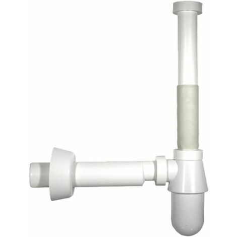 SIFONE A BOTTIGLIA &quotMONSTER&quot SENZA PILETTA BIANCO 1&quot1/4  32 x 250 mm.