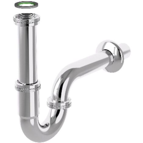 SIFONE A P IN ACCIAIO TUBULAR INOX Cromato 1&quot1/4 x 32 mm