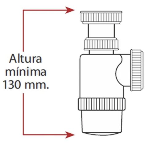 Sifone a "Y" 1" 1/2" Completo di Tappo e Catenella