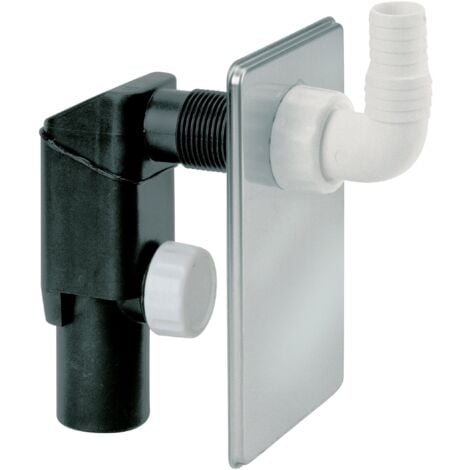 GO PLAST Sifone ad incasso in polipropilene pp per lavatrice o lavastoviglie con placca in abs bianca Ø40 HIDROS