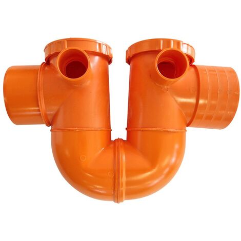 Sifone ad "U" con sfiato in pvc : Diametro - 80