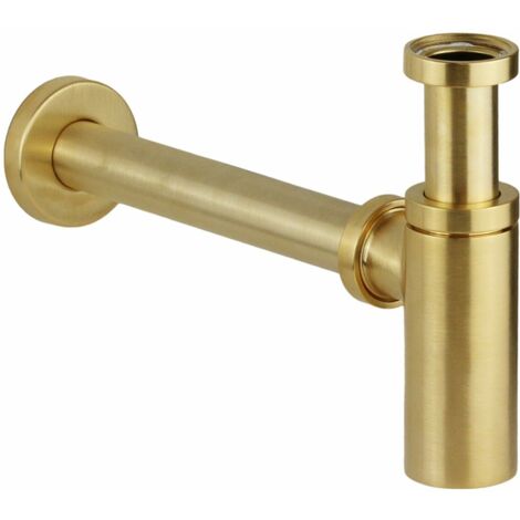 Sifone arredo in colore oro spazzolato universale Gattoni Rubinetteria 0160/00SG  Oro Spazzolato