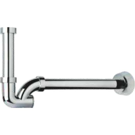 Sifone cromato per lavabo bidet in abs con tubo 1 1/4 e uscita Ø 32 mm ispezionabile bampi si429423
