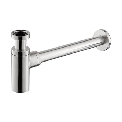 TACOSHOP Sifone d'arredo per lavabo acciaio inox Vema TIBER STEEL P000459 Satinato