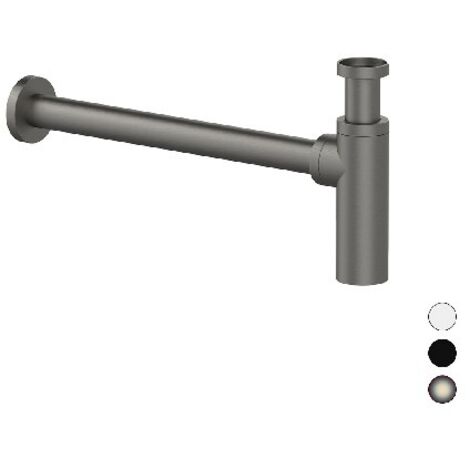 SIFONE D'ARREDO TONDO 1" 1/4 Nero Opaco