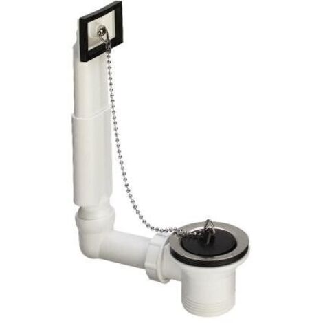 Sifone di scarico e troppo pieno per lavello 6/4"x70 plastica/bianco