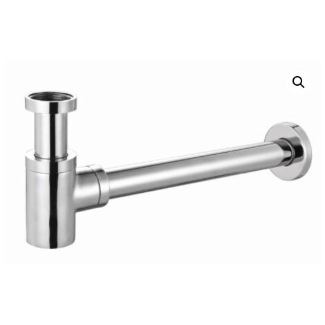 Sifone di scarico minimalista tondo ribassato per lavabo