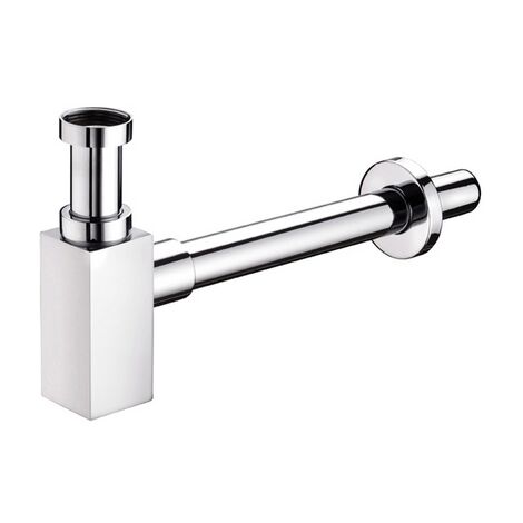Sifone di scarico quadro cromato 1" 1/4 cromo