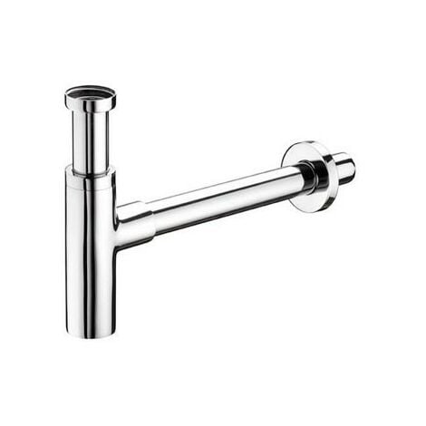 Sifone tubo di scarico in ottone cromato quadro per lavabo lavandino bagno  da 1.1/4” confezione 1