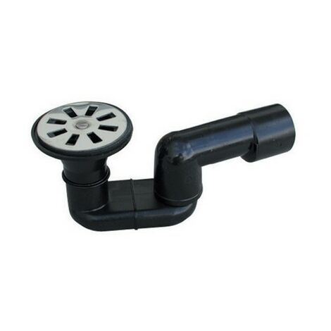 SIFONE DOCCIA PEHD NERO SALDABILE CON USCITA DIAM.40  VALSIR Ingr. 80