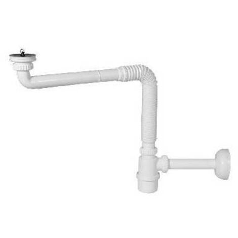 SIFONE IN PP CREA SPAZIO A BOTTIGLIA PER LAVABO SENZA PILETTA 11/4 - Uscita D. 32 mm Ghidini