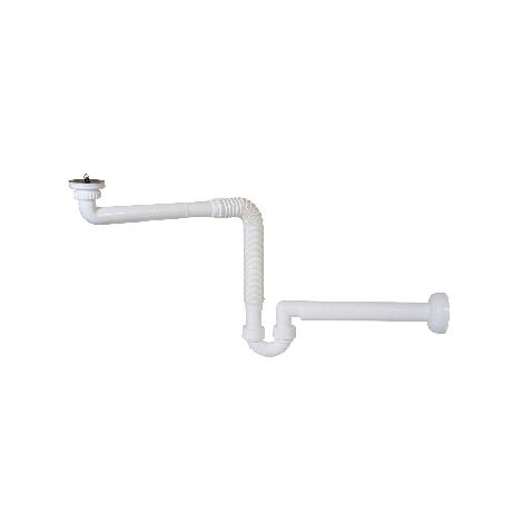 Sifone in pp crea spazio ad "s" per lavabo senza piletta 1"1/4 - uscita d. 40 mm
