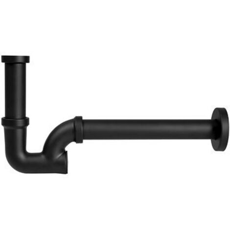 SIFONE LAVABO IN OTTONE- 11/4 Nero opaco- GHIDI- pezzi 1