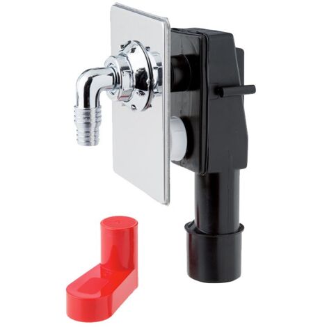 Sifone lavatrice ad incasso con rosone e portagomma cromati M623