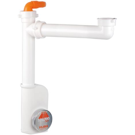 SIFONE LIRA SPAZIO 1 NT ISPEZIONABILE PER LAVELLI CUCINA AD 1 VASCA BIANCO