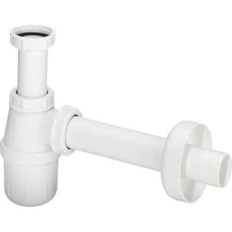 Sifone per bottiglia 5/4"x5/4" in plastica bianca modello n. 5725PL
