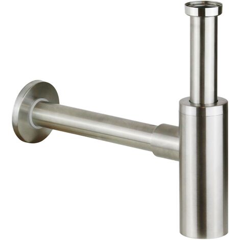 Sifone per lavabo in acciaio inox AISI 316 Ercos Stilox BTSTLXVR40 Acciaio Spazzolato