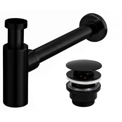 SIFONE PER LAVABO KLIK-KLAK UNIVERSALE BLACK MAT