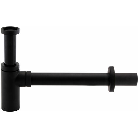 Sifone per lavabo moderno finitura nero opaco