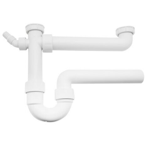 SIFONE PER LAVELLO A DUE BACINELLE 1"1/2 - 1"1/4 - Diam. 40 GEBERIT