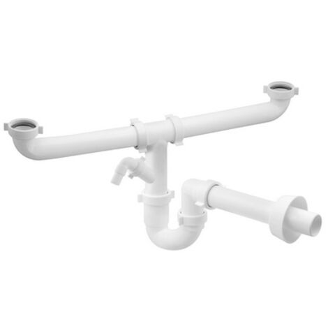 SIFONE PER LAVELLO MAGNUM 2 VIE AUTOPULENTE CON ATTACCO LAVATRICE- 1 1/2- BONOM- pezzi 1