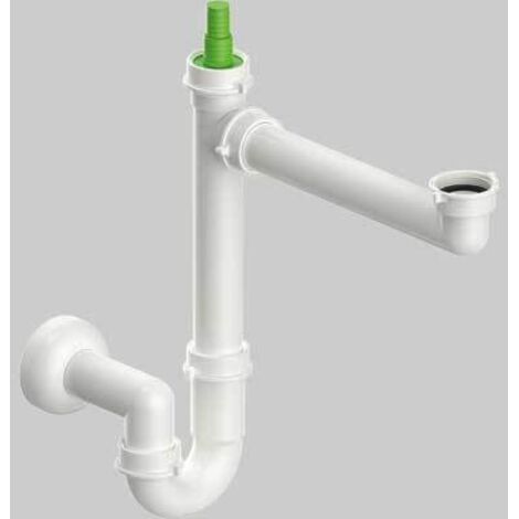 SIFONE PER LAVELLO SALVASPAZIO A 1 VIA CON ATTACCO LAVASTOVIGLIE  11/2 x Ø40 mm - 1 pezzi - Idroweb