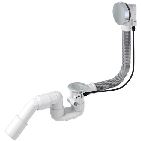Sifone per vasca Bathloc - Tappo automatico cromato