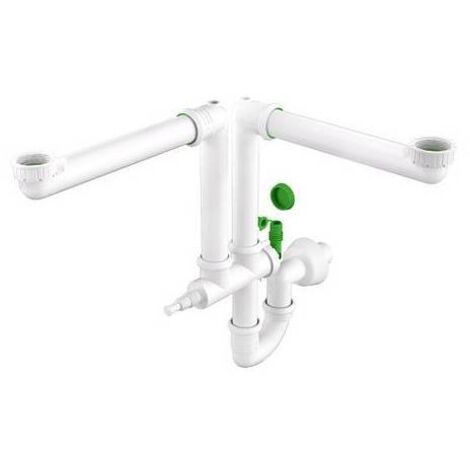 SIFONE SALVA SPAZIO 2 VIE RING-ONE PER LAVELLI CUCINE 1"1/2