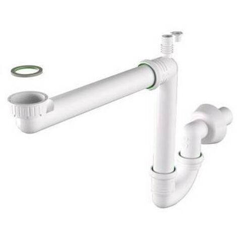 Sifone salva-spazio per lavello 1 Via   1"1/2x40mm con attacco laterale.(DianFlex) Misura: 1"1/2
