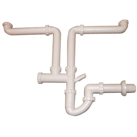 sifone salvaspazio a s 2 vasche 1 1/2" x 40 mm., per cucina