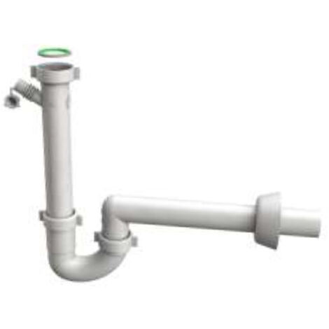 SIFONE SCARICO 1 VIA SENZA PILETTA PER LAVELLO IN ACCIAIO INOX CON ATTACCO LAVASTOVIGLIE MODELLO MAG - 11/2  ø40X230 MM  - BON