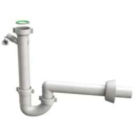 Sifone scarico 1 via senza piletta per lavello in acciaio inox con attacco lavastoviglie modello magnum 1"1/2  ø40x230 mm BONOMINI