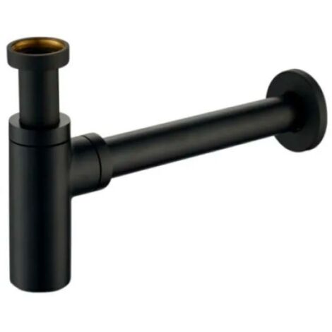 SIFONE TONDO IN OTTONE NERO OPACO MODELLO VISUAL 11/4 X 32MM   NINGBO LIANHE AIHUA IMPORT AND