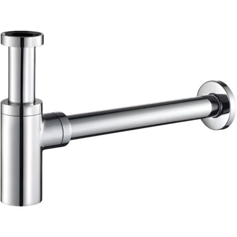 Tubo Scarico Lavandino Bagno.Sifone Tubo Di Scarico In Ottone Cromato Tondo Per Lavabo Lavandino Bagno Da 1 1 4 Confezione 1 4 8800149 1 1