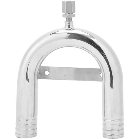 Sifone ventilato in acciaio inox 316 da 32 mm, con superficie liscia e lucidata con precisione, antiruggine, adatto per barche, yacht e camper.