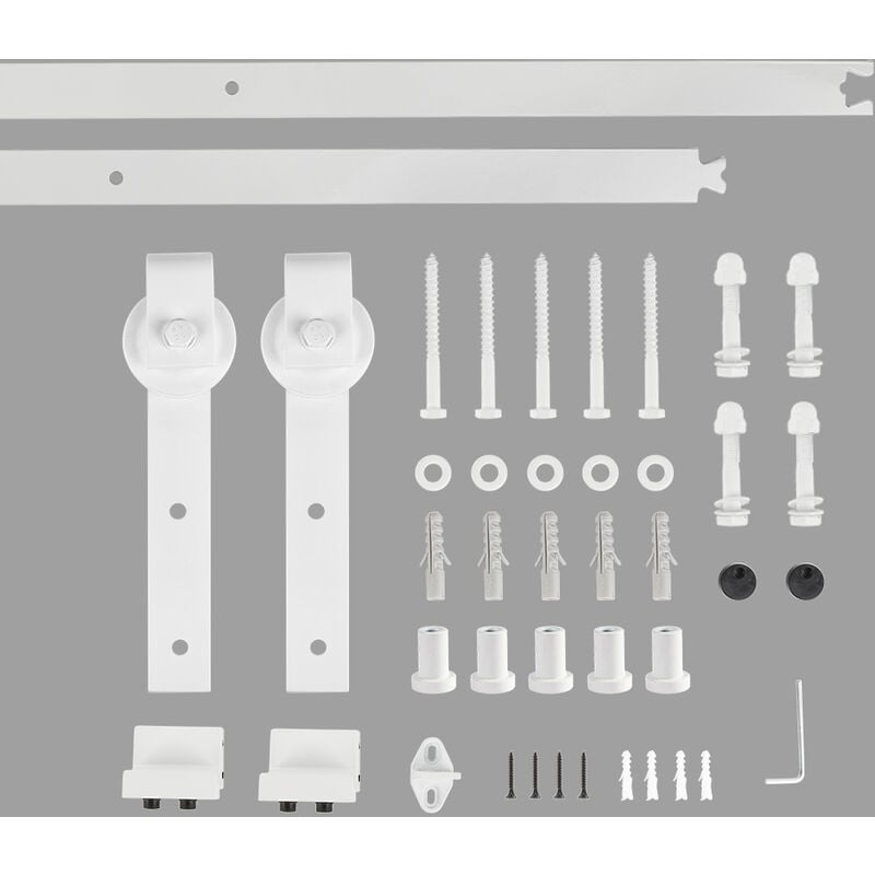 SiFree® 200cm Porte placard coulissante, Porte Coulissante, Rail porte coulissante, Roulette porte coulissante, Rail pour Système de Quincaillerie