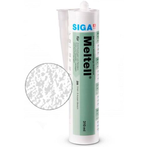 Siga Hochleistungsdichtstoff Meltell Kartusche 310 ml weiß strukturiert Silikon & Acryl