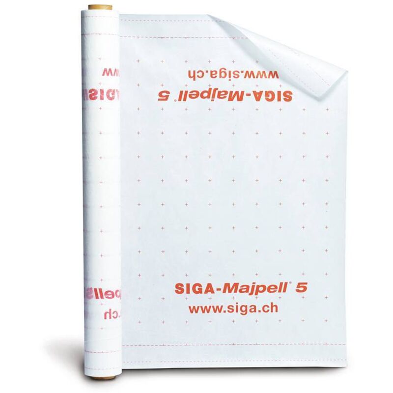Siga - Majpell ® 5 Diffusionsfähige Dampfbremse 1.5m X 50m, 75m²