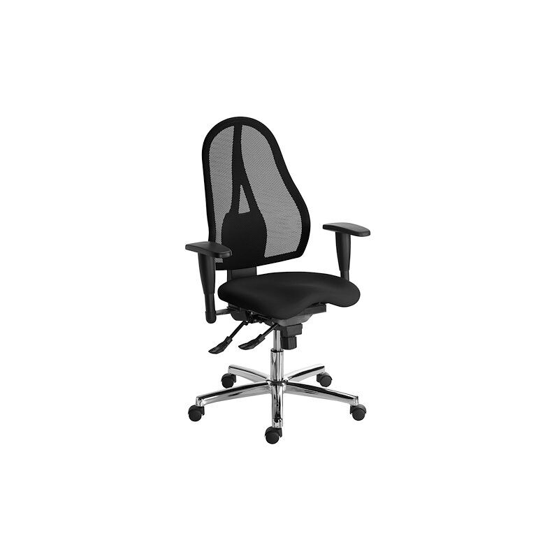Topstar - Chaise de bureau Open Point Sitness dossier maille avec accoudoirs réglables 3D - noir - Noir