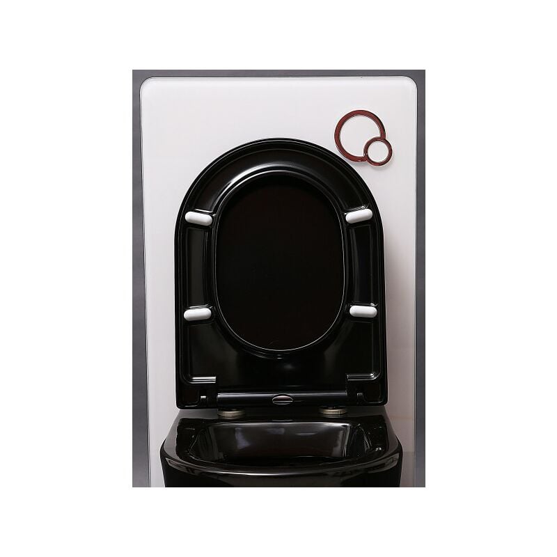 Siège de remplacement U1009 - noir - pour wc suspendu NT2038 - abattant Softclose - Bernstein