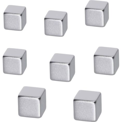 Sigel Aimant Néodyme B3101 (l x H x P) 10 x 10 x 10 mm cube argent 8 pc(s) B3101 Q699372