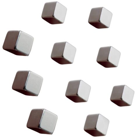 Sigel Aimant Néodyme C5 "Strong" (l x H x P) 10 x 10 x 10 mm cube argent 10 pc(s) BA193 D313042