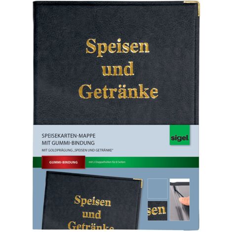Sigel Cartellina di menu SM100 Nero 1 pz.
